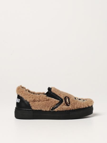 Moschino Baby trainers in fur with Teddy