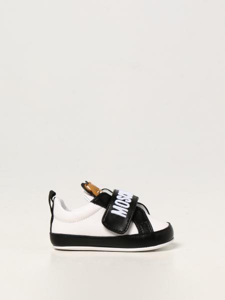 Moschino kids: Moschino Baby leather shoes with Teddy