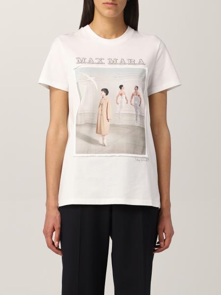 Max Mara: Max Mara cotton T-shirt with Ballo print
