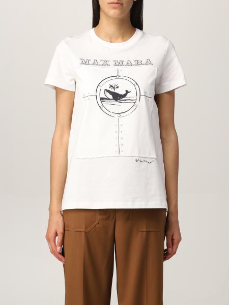 T-shirt Oblo Max Mara in cotone con stampa