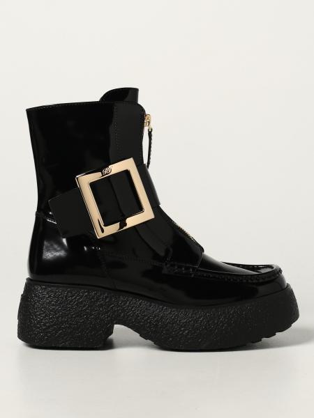 Viv 'Rangers Vivier Platform ankle boots in brushed leather