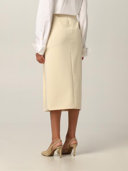 SPORTMAX: longuette skirt in wool blend - White | Skirt Sportmax 
