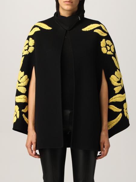 Ermanno Scervino cape in virgin wool with embroidery