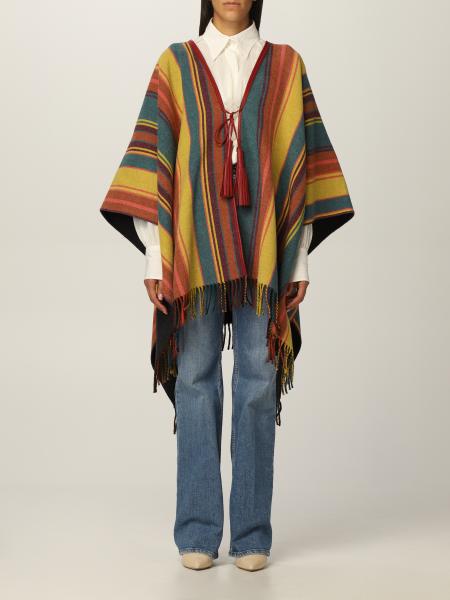 Etro cape with striped pattern