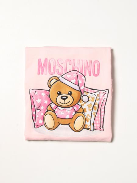 Moschino Baby blanket in cotton with teddy