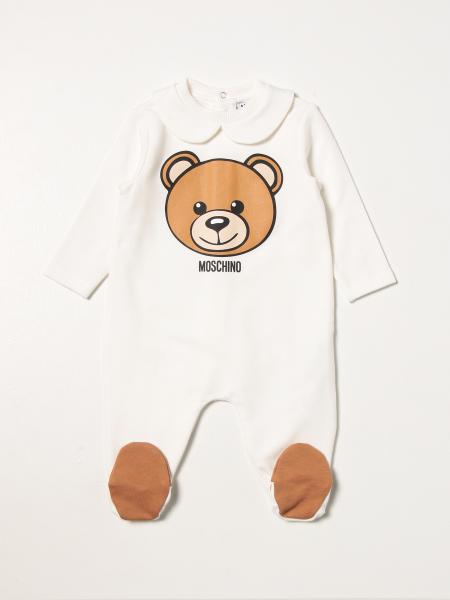 Moschino Baby footed jumpsuit with teddy