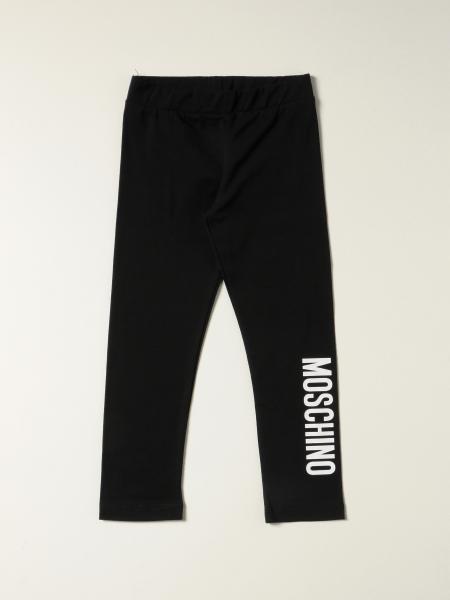 Leggings Nero per Bambina con Logo Moschino Leggings Nero per Bambina con Logo Moschino