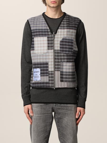 McQ men's clothing: Icon In Dust vest by McQ patchwork