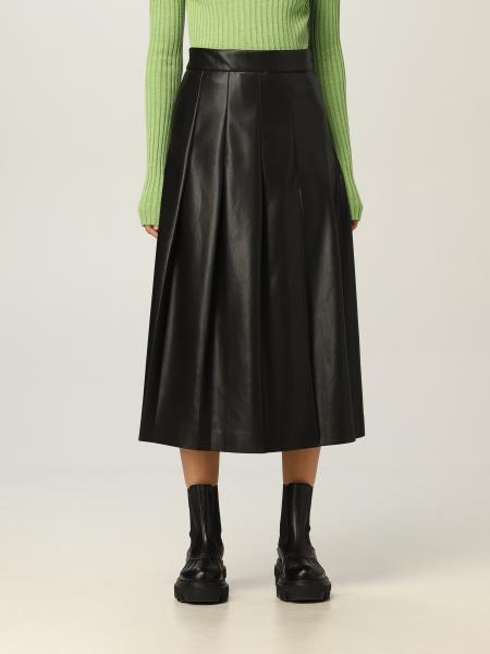 Msgm midi skirt in ecological leather