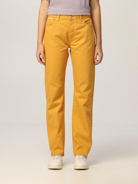 HERON PRESTON FOR CALVIN KLEIN: Heron Preston x Calvin Klein Orange 2.0  Jeans - Yellow | Heron Preston For Calvin Klein jeans K20K203726ZCE online  on 