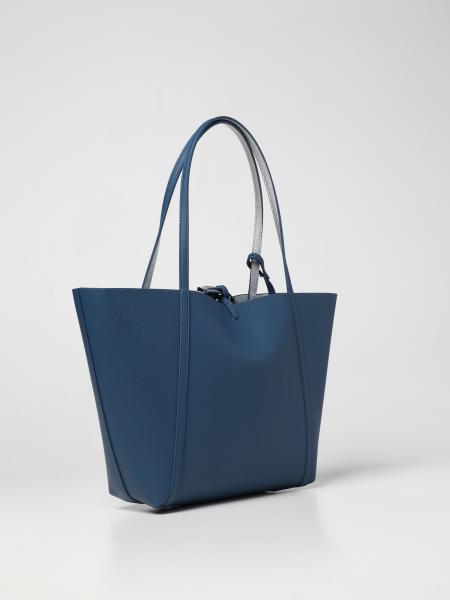 ARMANI EXCHANGE: reversible tote bag in synthetic leather - Blue ...