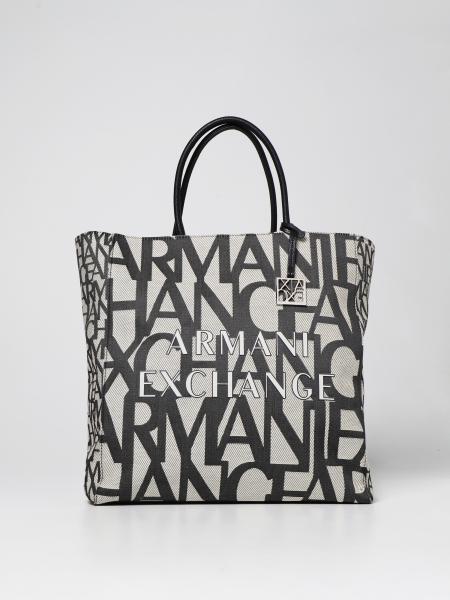 Armani Exchange shopping bag in jacquard fabric