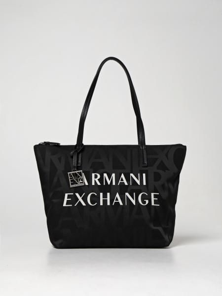 Borsa Armani Exchange in tessuto jacquard