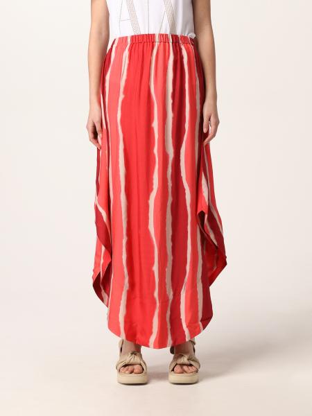 ARMANI EXCHANGE: long skirt with print - Red | Armani Exchange skirt  3LYN04YNQWZ online on 