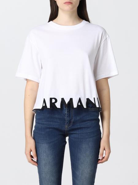 Armani Exchange: T- shirt Armani Exchange in cotone con logo