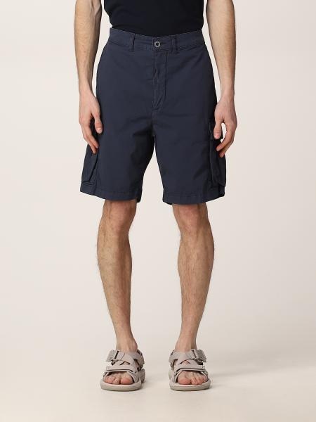 Brooksfield Outlet: cargo bermuda shorts in stretch poplin - Blue ...
