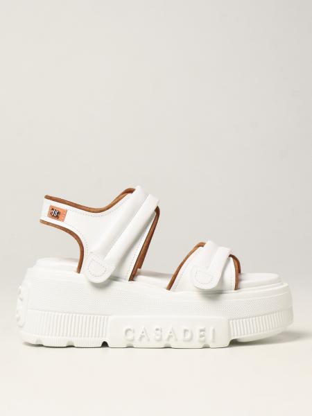 Casadei women: Casadei Nexus leather platform sandals
