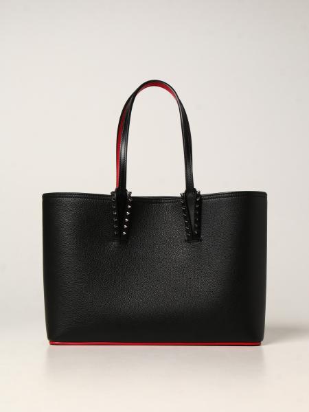 Christian Louboutin women: Christian Louboutin Cabata leather bag with spikes