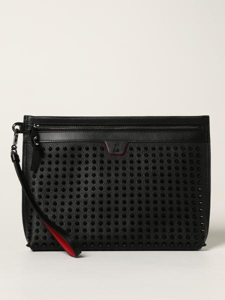 Christian Louboutin: Christian Louboutin Citypouch leather clutch with spikes