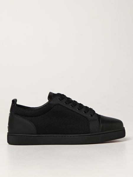 Christian Louboutin Varsijunior leather and mesh trainers