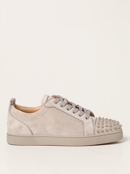 Christian Louboutin: Christian Louboutin Louis Junior Spikes Orlato suede sneakers