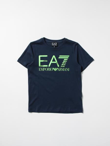Ea7 kids: EA7 cotton t-shirt with logo
