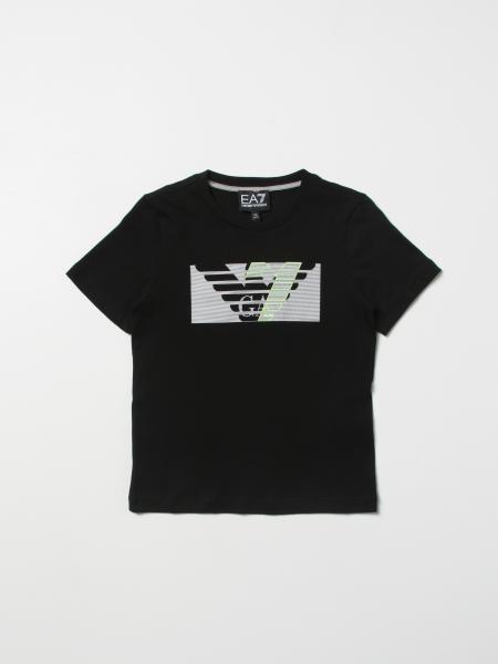 EA7 cotton T-shirt with eagle print