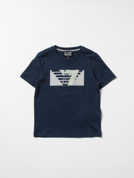 T-shirt EA7 in cotone con stampa aquila