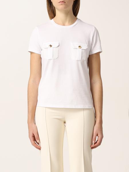Elisabetta Franchi women: Elisabetta Franchi cotton T-shirt with pockets