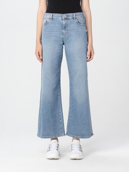 Jeans Armani: Jeans cropped Emporio Armani in denim washed