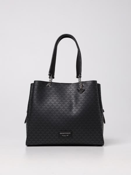 Emporio Armani tote bag in textured synthetic leather