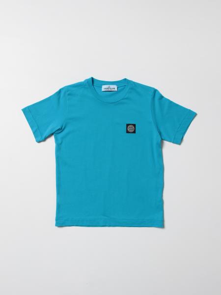 T-shirt Stone Island Junior in cotone con patch logo