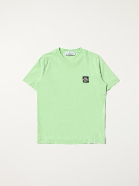 T-shirt Stone Island Junior in cotone con patch logo