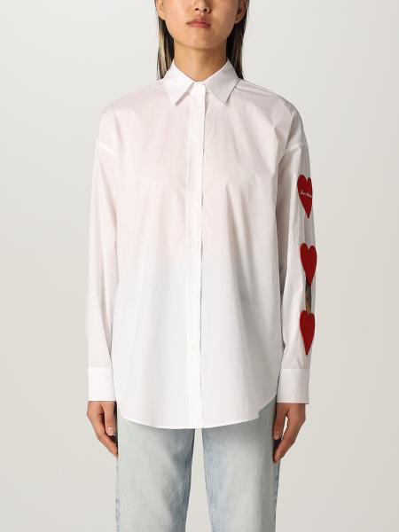 Love Moschino: Love Moschino shirt in poplin with patches