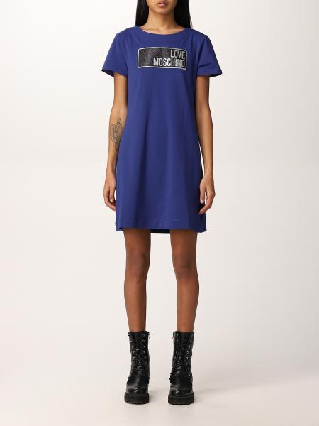 Love Moschino mini dress in cotton with logo
