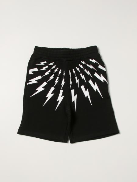 Neil Barrett boys' clothing: Neil Barrett jogging shorts with lightning