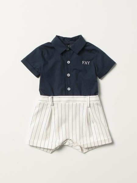 Fay kids: Fay jumpsuit in cotton blend