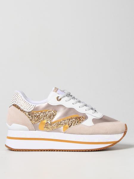 Manila Grace sneakers in fabric and suede