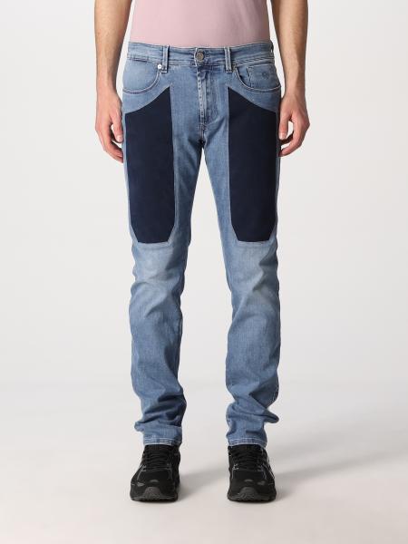 Jeckerson: Jeckerson slim jeans with alcantara patches