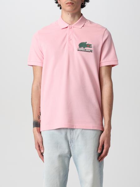 Lacoste X Minecraft Outlet: cotton polo - Pink | Lacoste X Minecraft polo shirt online on GIGLIO.COM