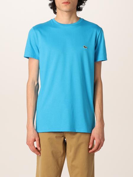Produktion Sprog selvmord LACOSTE: t-shirt for man - Turquoise | Lacoste t-shirt TH6709 online on  GIGLIO.COM
