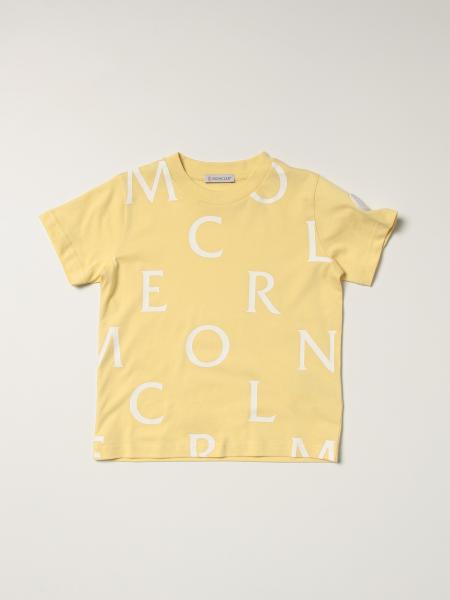 Moncler cotton T-shirt with all over lettering