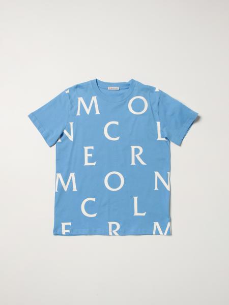 Moncler cotton T-shirt with all over lettering