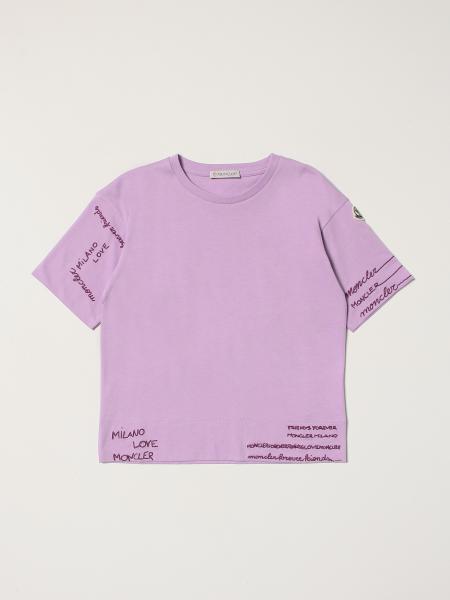 Moncler T-shirt with embroidered graffiti logo