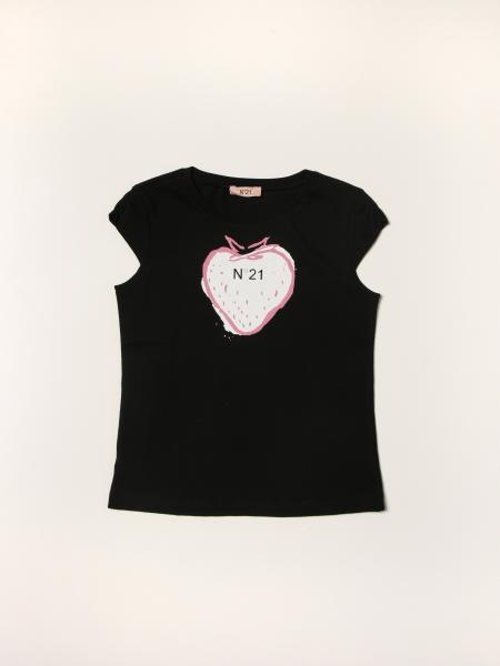 T-shirt N° 21 in cotone con stampa fragola