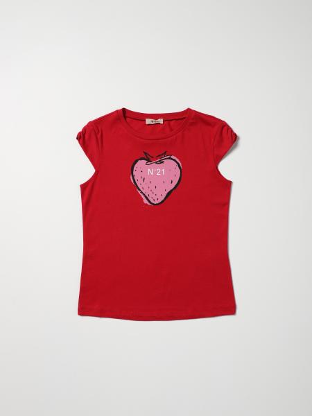 N ° 21 cotton T-shirt with strawberry print