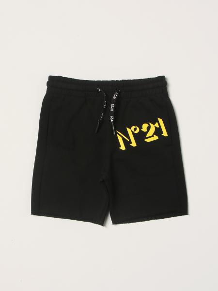 N° 21 kids: N ° 21 jogging shorts in cotton with logo