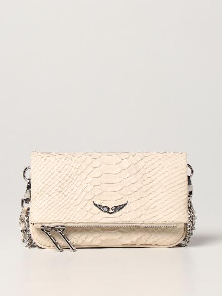 Zadig & Voltaire: Rock Nano Zadig & Voltaire bag in leather with python print