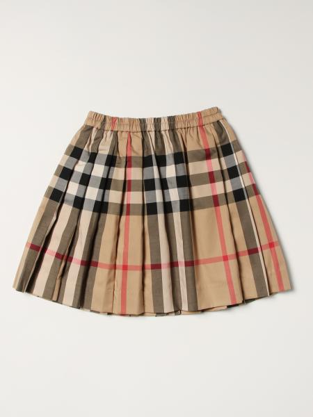 Burberry tartan stretch cotton pleated skirt
