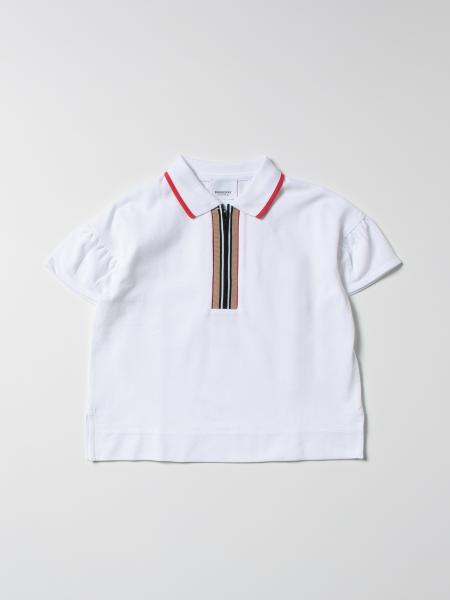 Burberry Martina piqué cotton polo t-shirt with stripes